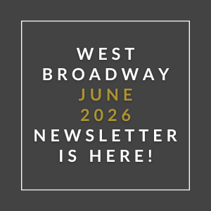 The image is a cover of the West Broadway June 2026 newsletter.
