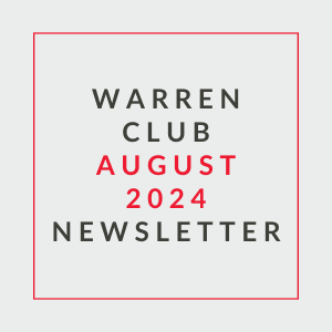 the warren club august 2024 newsletter logo