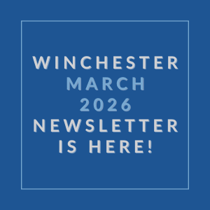 The image announces the Winchester March 2026 newsletter.