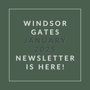 a green background with the words window gates january 2022 newsletter is here