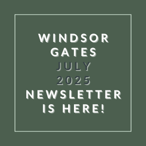 a green background with the words windsor gates august 23 newspaper is here