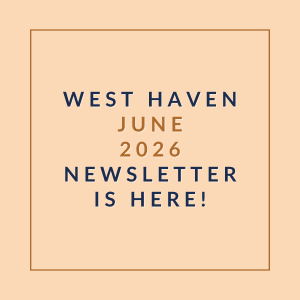 The image announces the availability of the West Haven June 2026 newsletter.