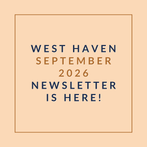 The image announces the availability of the West Haven September 2026 newsletter.