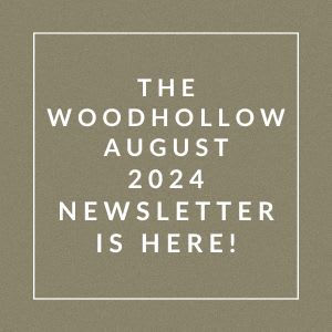 the logo for the wood hollow august 2024 newsletter is here