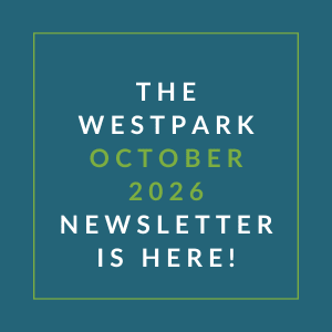 The image announces the availability of the Westpark October 2026 newsletter.