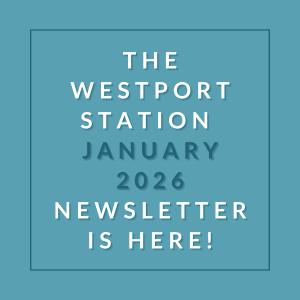 The image is a cover of the Westport Station January 2026 newsletter.