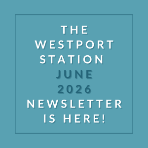 The image is a cover of the Westport Station June 2026 newsletter.