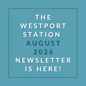 The image announces the availability of the Westport Station August 2026 newsletter.