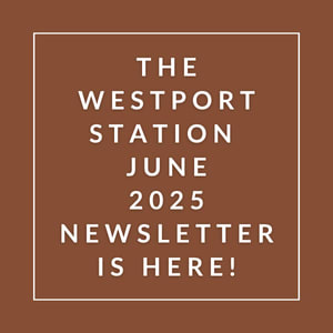 The image announces the availability of the Westport Station June 2025 newsletter.