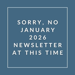 A message apologizing for the absence of a January 2026 newsletter.