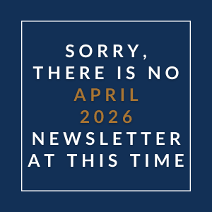 A message stating there is no April 2026 newsletter at this time.