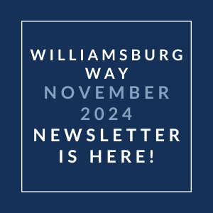 a blue background with the words way november 22 23 newsletter