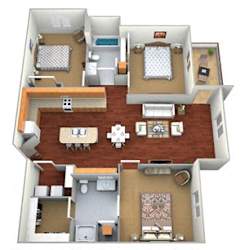 3 Bed 2 Bath Floor Plan at Mezzo Apartments, Fargo, ND, 58104