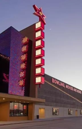 a large building with a star on top of it