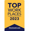 a sign with the words top work places 2022 on it