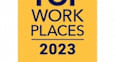 a sign with the words top work places 2022 on it