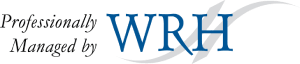 A logo with the letters WRH and the words "Professionally Managed by" beneath it.