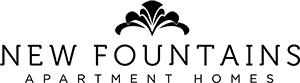 A logo for New Fountains Apartment Homes.