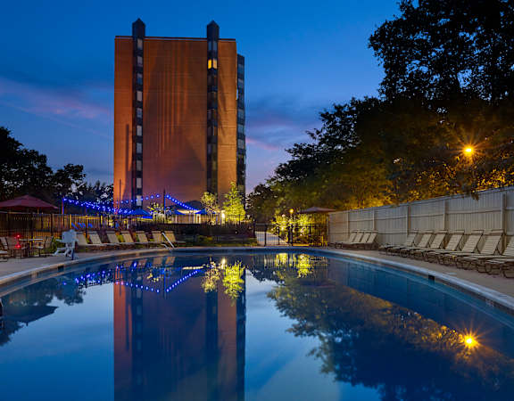 Hill House at Chestnut Hill - Resort-style swimming pool with lounge seating