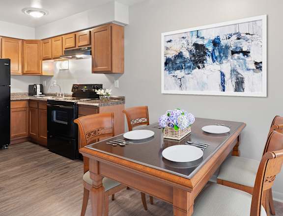 Modern kitchen at Commons At Waters Edge, Ohio, 43232