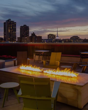 Fire pit at the sky lounge - Eitel Apartments