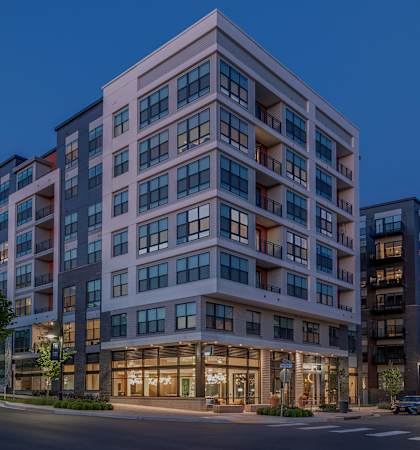 Rockwell at Crown - Building exterior and main entryway