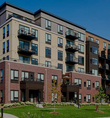 Building exterior with balconies - Onyx Edina