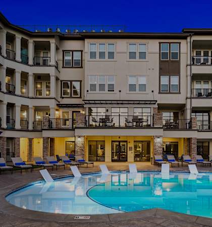 Resort-style pool with Baja pool deck - The Rise at 2534