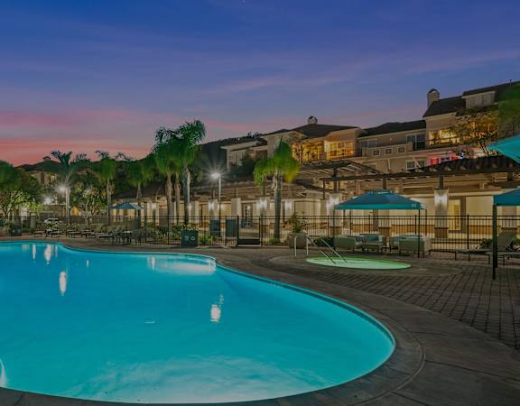 Resort-style pool with heated spa - Foothills at Old Town Apartments