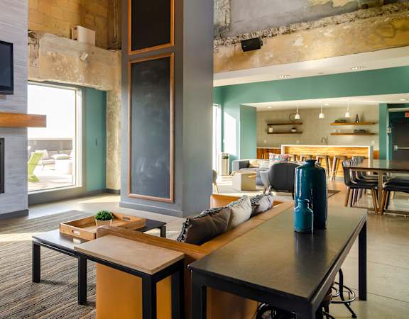 Great room in resident clubhouse - Eitel Apartments