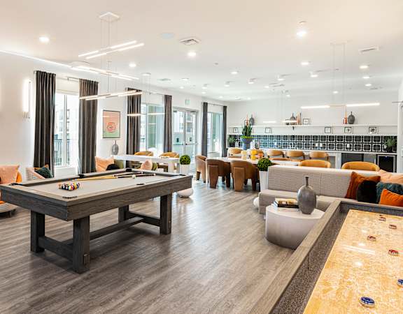 Resident clubhouse game room - NOVA at Green Valley