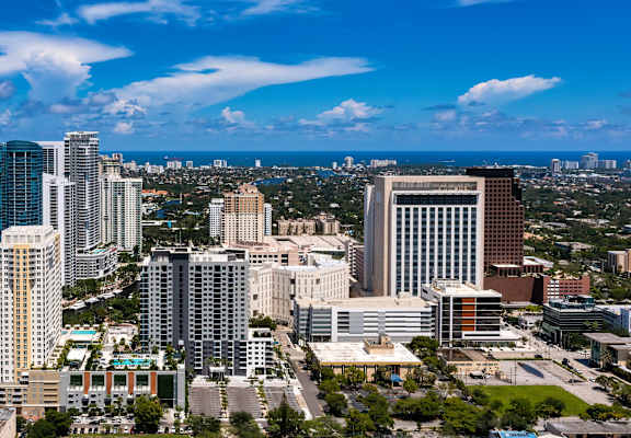 an aerial view of downtown fort lauderdale at Regatta at New River, Fort Lauderdale, FL