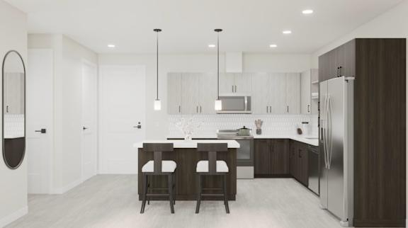 Equipped Kitchen at Amara Luxury Apartments, Sacramento, CA, 95834