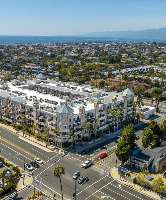 an aerial view of the city of Marina Del Rey