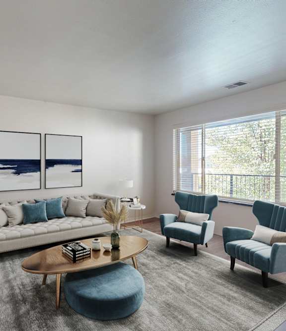 Comfortable Living Area at Villa Parada Apartments, Englewood