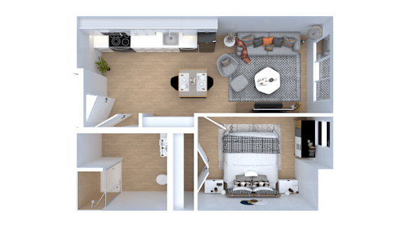 Floor Plan  One Bedroom Floorplan