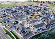 Thumbnail 3 of 8 - an aerial view of a large residential neighborhood with cars parked in it