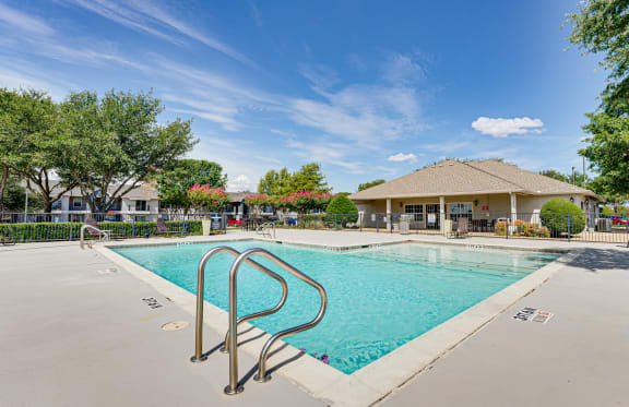 Swimming Pool With Relaxing Sundecks at Cleburne Terrace Apartments, Cleburne, Texas