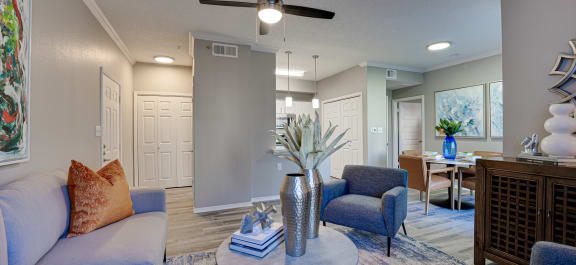 Living Room Interior at Carmel Creekside, Texas, 76137