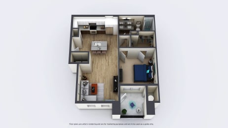 Floor Plan  One Bedroom