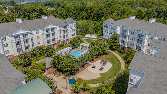 Aerial view of community at The Marque, Gainesville