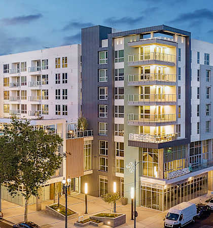 an aerial view of a emerald apartment building 