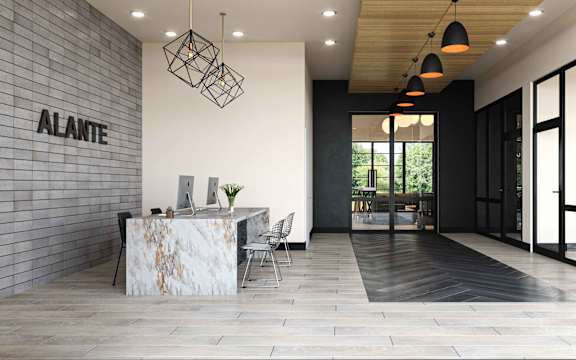 Clubhouse Reception Area at Alante Homes at Spring Run, Caldwell