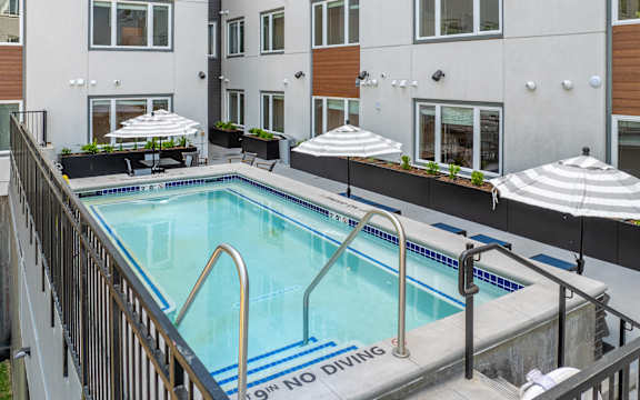 Hot Tub And Pool at Railside at Wadsworth Station, Lakewood, CO, 80214