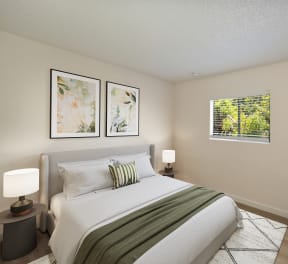 Kitchen with Stainless Oven, Refrigerator, Sink and Hardwood Inspired Floors at Croft Plaza Apartments, West Hollywood