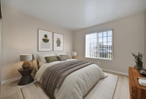 a small brown dog wearing a blue collar  at Cobblestone Creek Apartments, Roseville, CA, 9566
