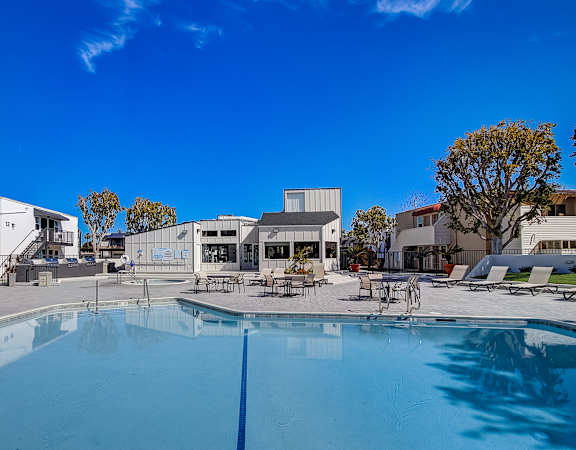 take a dip in the swimming pool at the enclave at woodbridge apartments in sugar land,