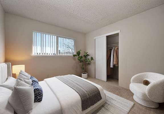 Modern Bedroom at Asbury Place Apartments, California