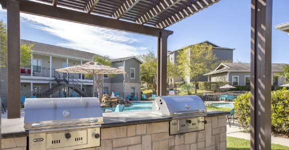 Barbecue And Grilling Station at Arya Grove, Universal City, Texas