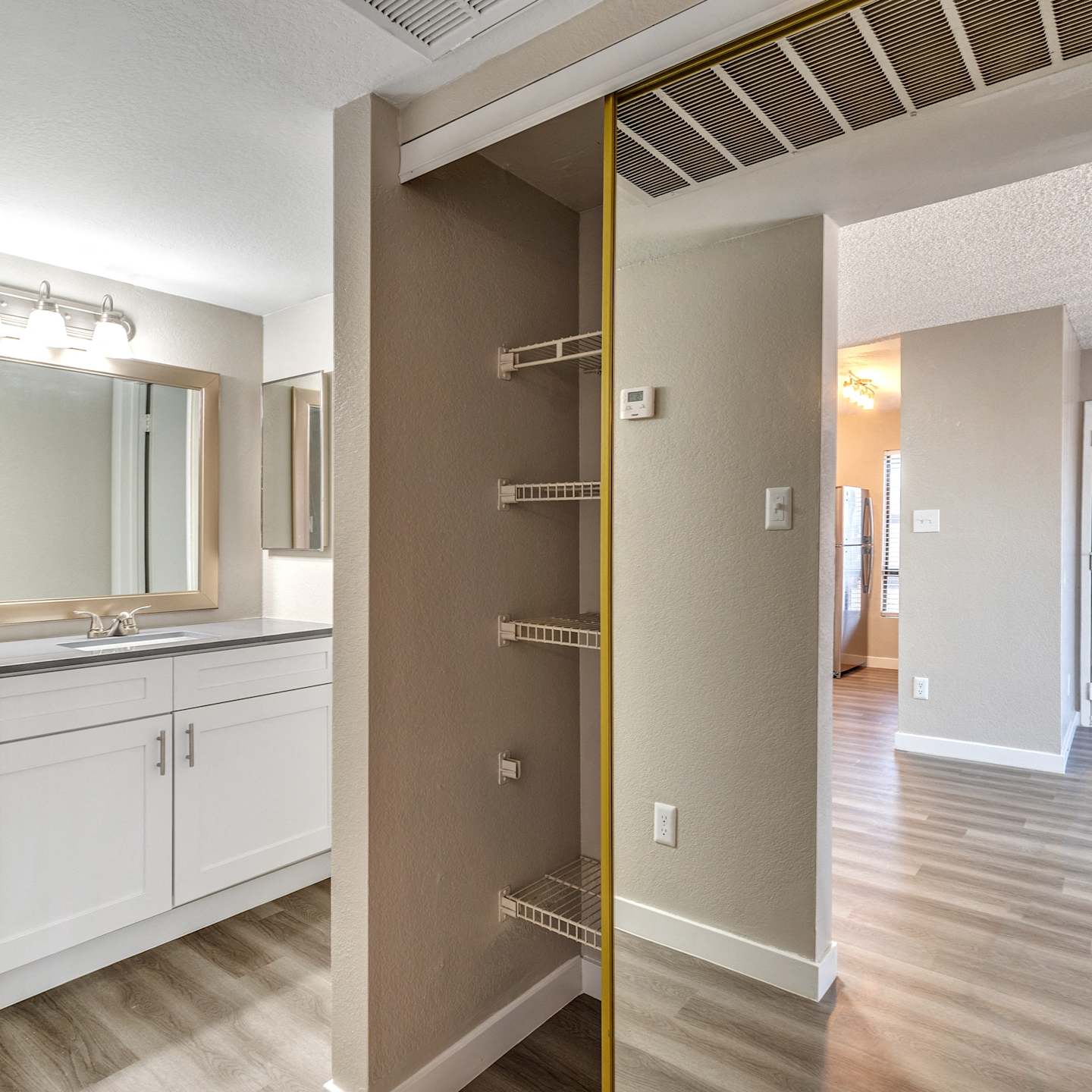 Walk-in closet — representative home at The Selene.